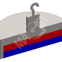 Magneettiset napit koukulla - malli